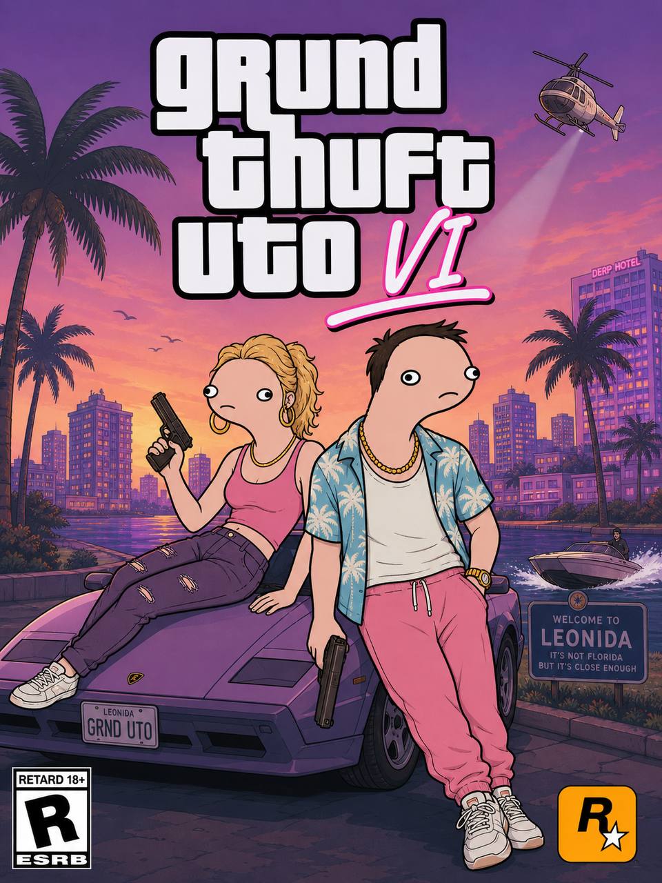 GTA VI: Grund Thuft Uto 6 - Official Cover Art